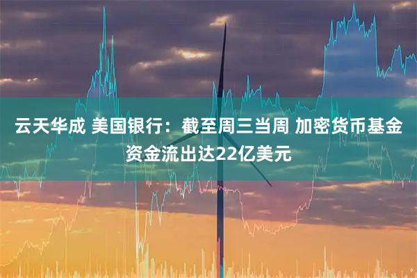 云天华成 美国银行：截至周三当周 加密货币基金资金流出达22亿美元